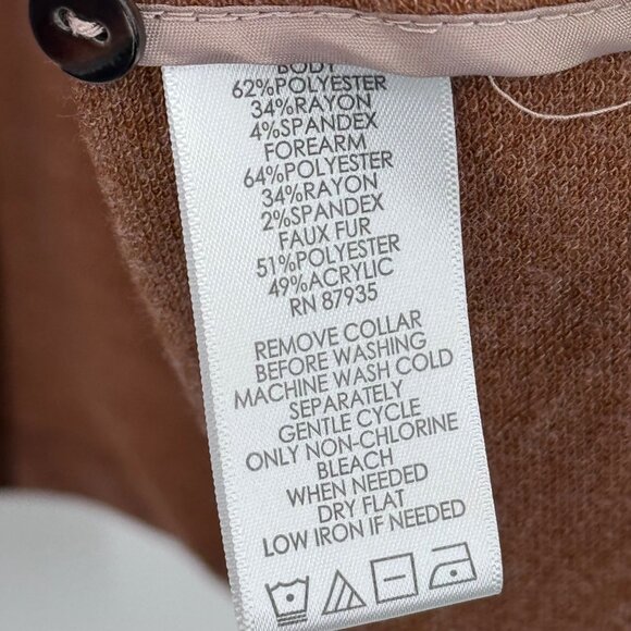 LOGO Lounge Color Block Open Front knit Cardigan Pockets size 2x - Picture 10 of 12